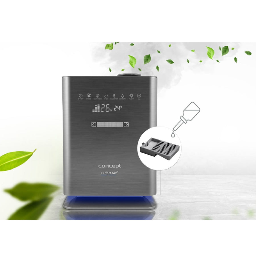 CONCEPT ZV2021 Humidificador Perfect Air Wifi Temporizador de Aromaterapia UV UVC Pantalla LED