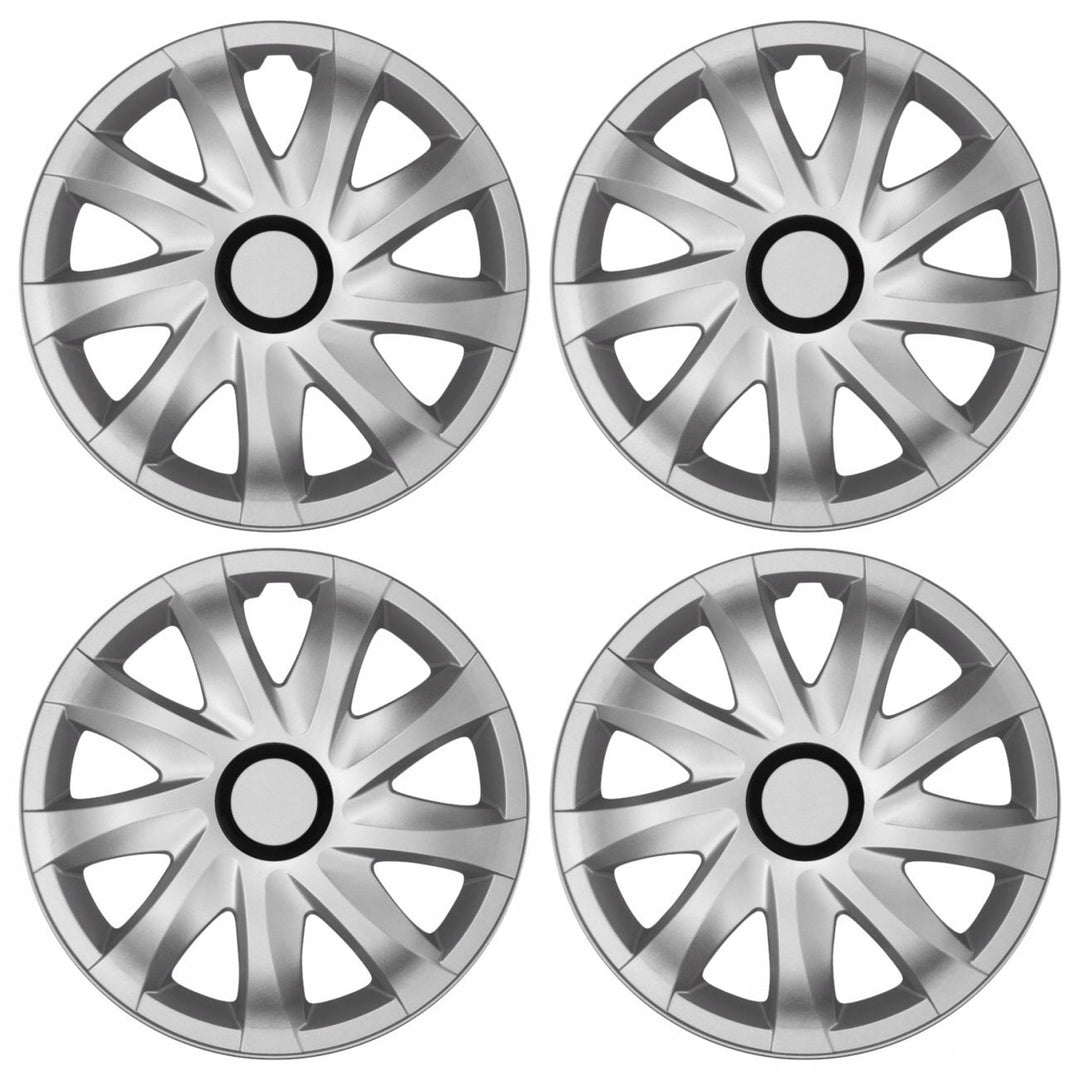 NRM Kando - Embellecedores de rueda Embellecedores de rueda - Juego completo de 4 piezas - plata - 15" pulgadas