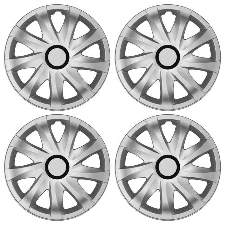 NRM Kando - Juego completo de tapacubos 4 piezas -plateado - 16" pulgadas