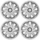 NRM Kando - Juego completo de tapacubos 4 piezas -plateado - 16" pulgadas