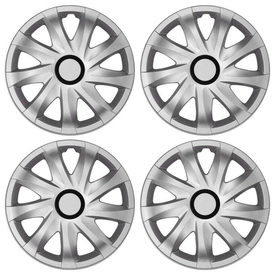 NRM Kando - Juego completo de tapacubos 4 piezas -plateado - 16" pulgadas