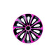 NRM Extra Strong 16” Tapacubos Cubiertas de rueda Cubiertas de rueda - Juego completo de 4 piezas - Negro/Rosa - 16" pulgadas