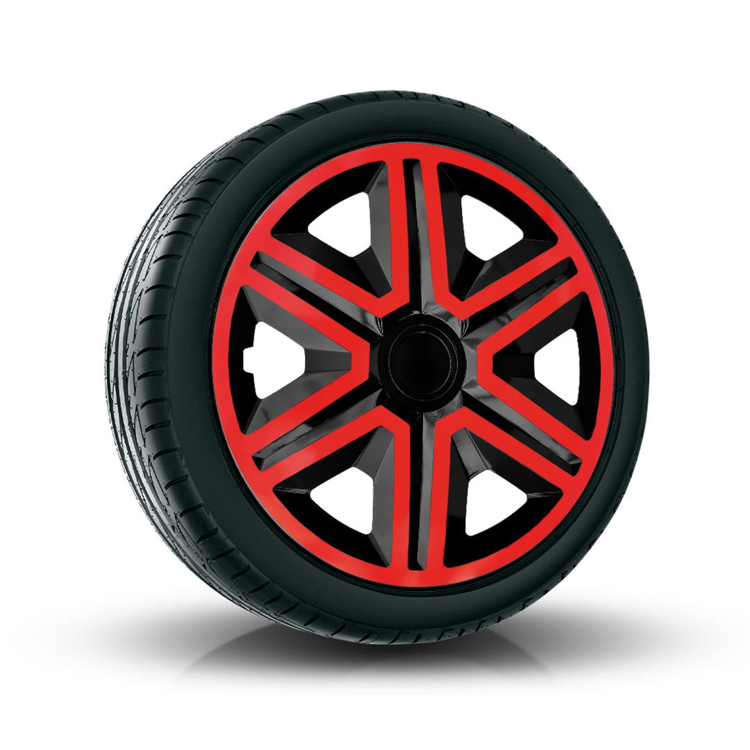 Tapones 16" NRM ACTION DOUBLECOLOR ROJO NEGRO 4 piezas