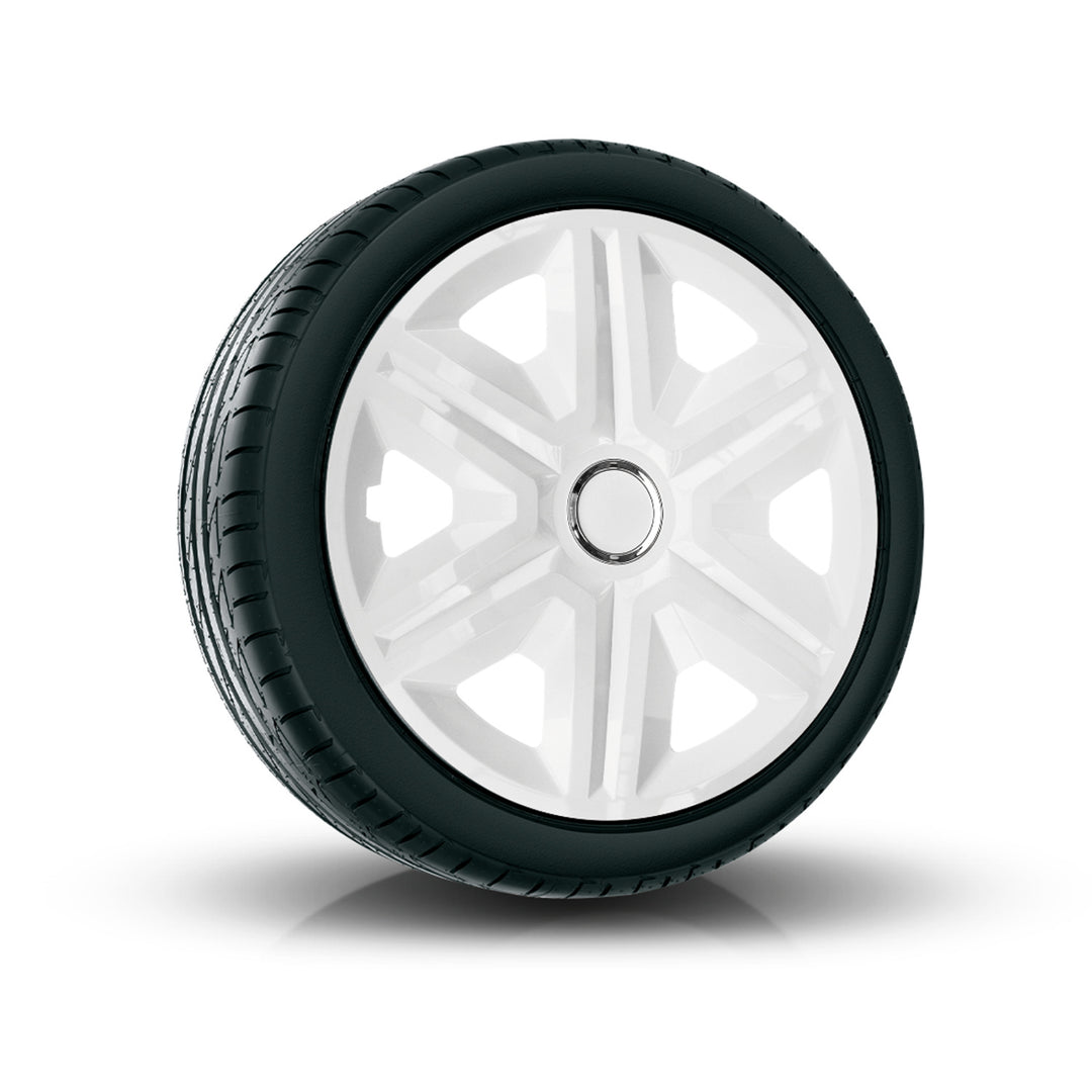 Tapacubos 14" NRM FAST WHITE PINTADO BLANCO 4 piezas