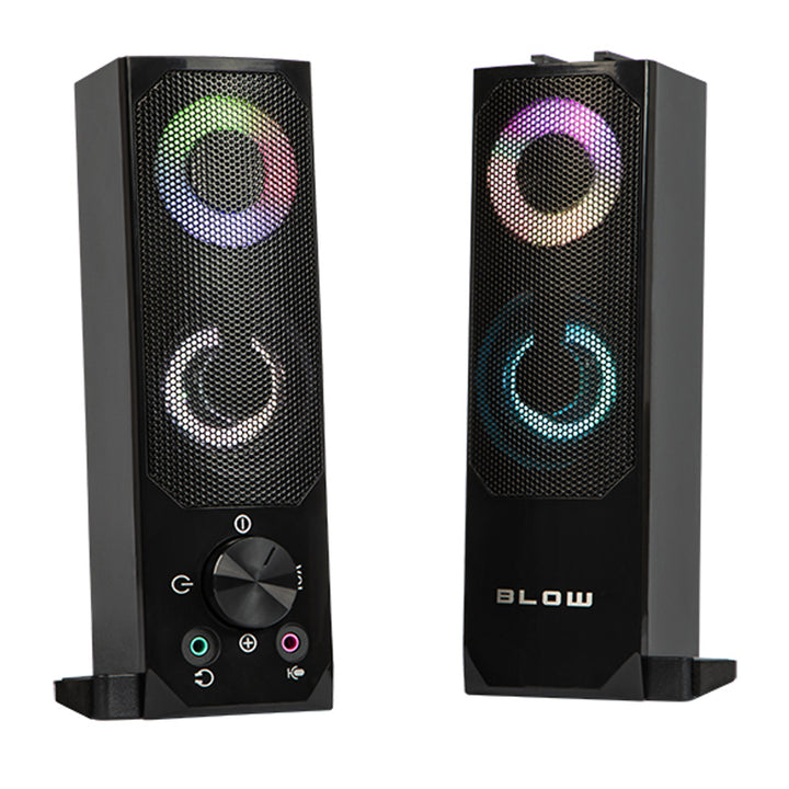 Alto-falante 2 em 1, bluetooth 2.0, com função de barra de som, rgb, led, retroiluminação, estéreo, 2x3w, rms, 2x2 ", aux, 3.5mm, fonte de alimentação usb