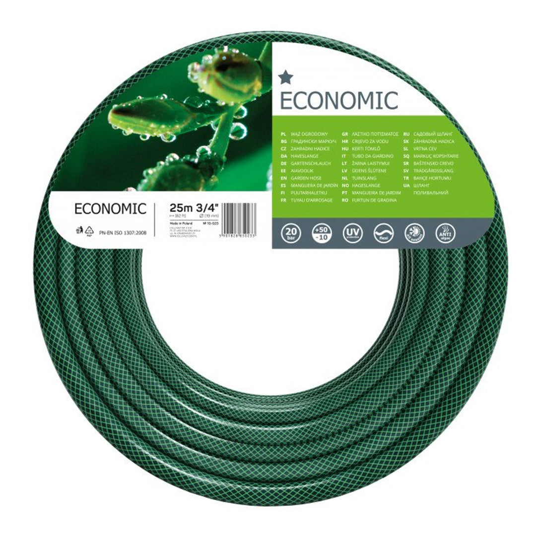 25m 3/4" Mangueira de jardim Mangueira de água de 3 camadas resistente a UV e acúmulo de algas
