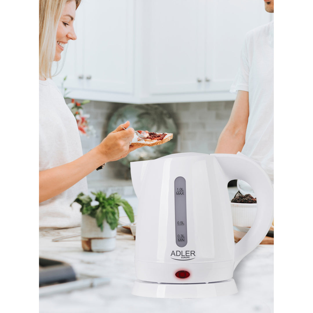 Hervidor de plástico 1,0L 1600W Adler AD 1272 blanco