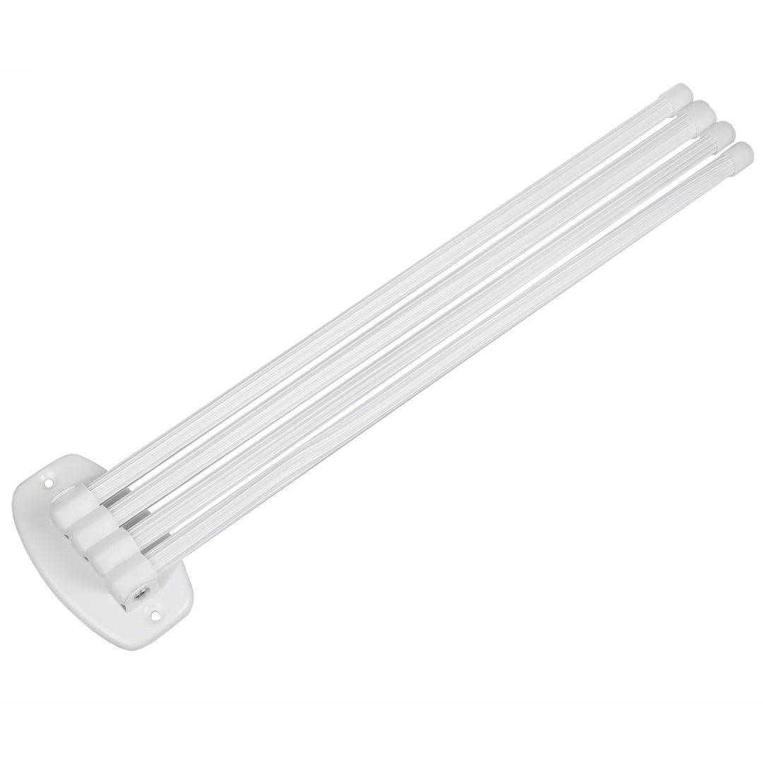 Barra de toalha com 4 braços móveis 45cm incl. kit de montagem branco