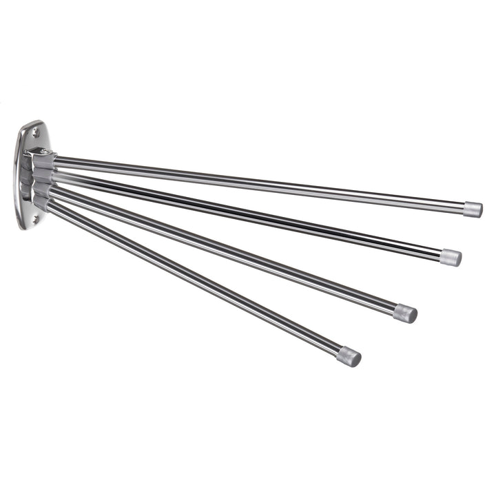 Barra de toalha com 4 braços móveis 45cm incl. Kit de montagem cromado