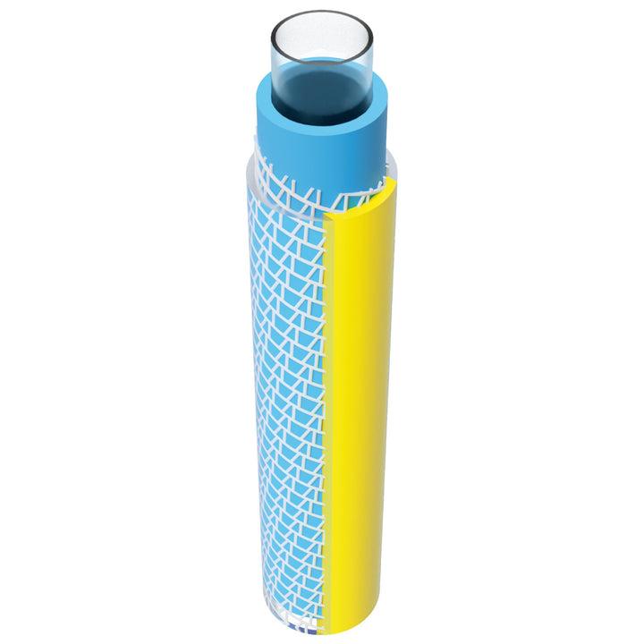 Mangueira de água Agaplast de 4 camadas, mangueira de jardim antitorção, mangueira de irrigação com entrançado flexível, resistente aos raios UV de 25 bar, 1/2" e 20 m