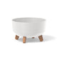 Prosperplast Gracia Vaso baixo com pernas removíveis incl. inserto para uso interno e externo Plantador redondo de plástico resistente a UV (285mm, Branco) ...