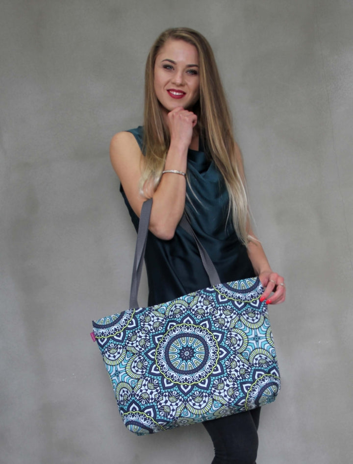 Bolsa de ombro Holi com zíper para mulheres, adequada para bolsa de transporte A4 com motivo Anais