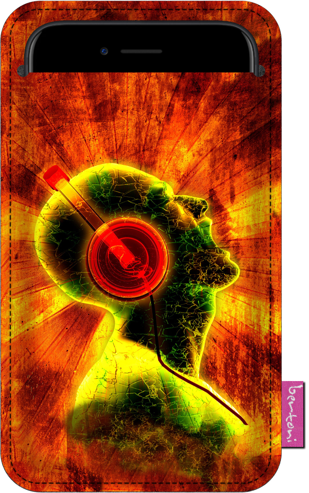 Capa para telemóvel em feltro Capa para telemóvel 100x175 mm Capa protetora Música