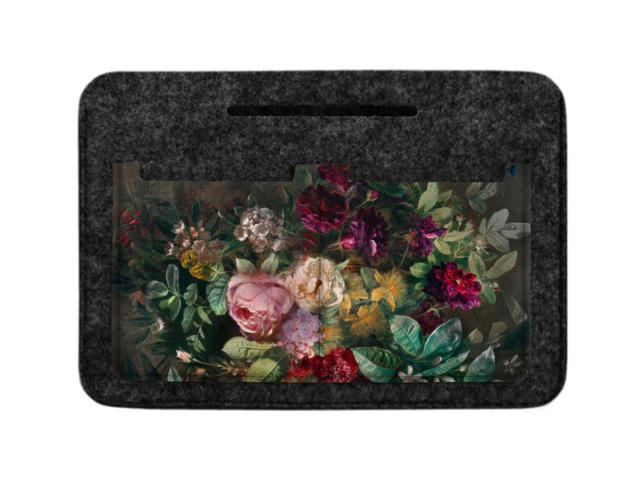 Organizador de bolsa premium, buquê de flores de feltro