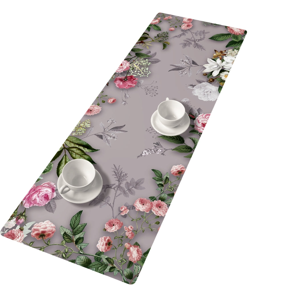 Fita de feltro para corredor de mesa com decoração de mesa de desenho fácil de cuidar para 95 x 33 cm Melanie Cinza