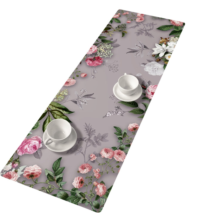 Fita de feltro para corredor de mesa com decoração de mesa de desenho fácil de cuidar para 95 x 33 cm Melanie Cinza