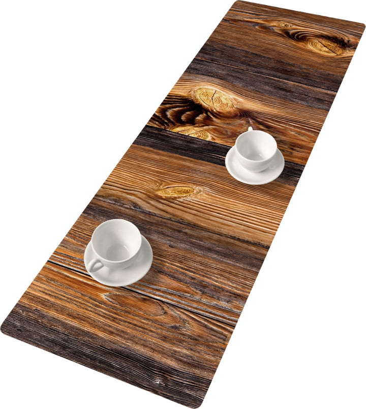 Corredor de mesa fita de feltro com padrão decoração de mesa fácil cuidado 95 x 33 cm madeira