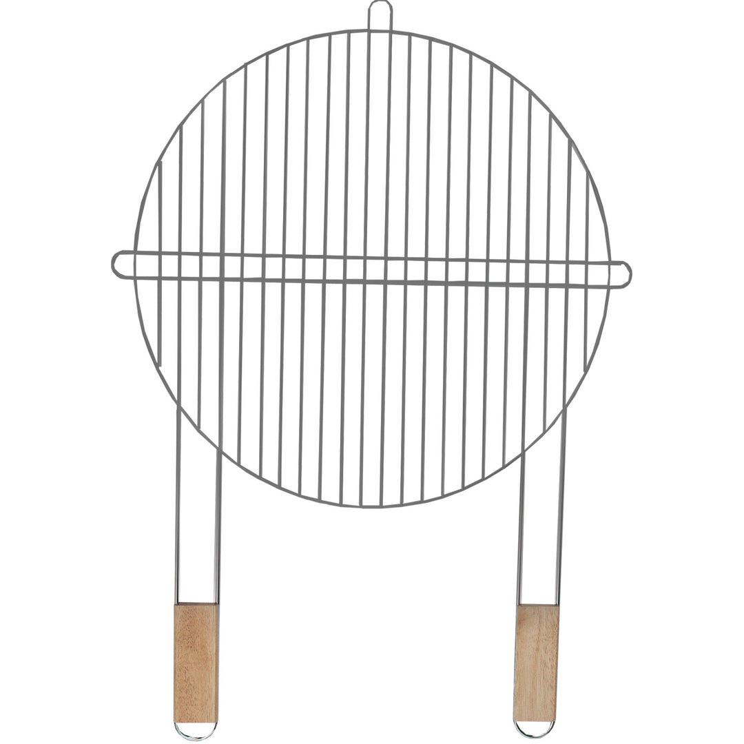 Grelhador redondo Master Grill &amp; Party, cabo de madeira, tamanho 46cm