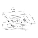 Suporte anti-roubo para tablet Maclean MC-475 para montagem na parede ou na secretária, compatível com iPad/iPad Air/iPad Pro de 9,7" a 11", Samsung Galaxy Tab A/Tab A7/Tab S6 Lite (branco)