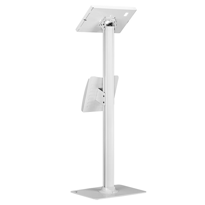 Maclean MC-476 - Suporte de chão para tablet com proteção antirroubo e suporte para folhetos compatível com iPad/iPad Air/iPad Pro de 9,7" a 11", Samsung Galaxy Tab A/Tab A7/Tab S6 Lite