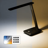 Lámpara LED de escritorio Maclean, máx. 9 W, 220-240 V CA, cambio de color, regulable, 450 lm, MCE614 B