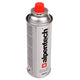 Cartucho de gas Alpentech de 380 ml, certificado: Pi 0875, conforme a la norma EN 521, butano, rango de temperatura de funcionamiento de -5 °C a +40 °C, IK300