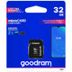 Tarjeta de memoria microSD de 32 GB + adaptador SD clase 10 UHS-I Goodram