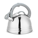 MAESTRO MR-1304 Hervidor clásico de 2,5L con silbato para estufa de gas eléctrica de inducción Placa de plata