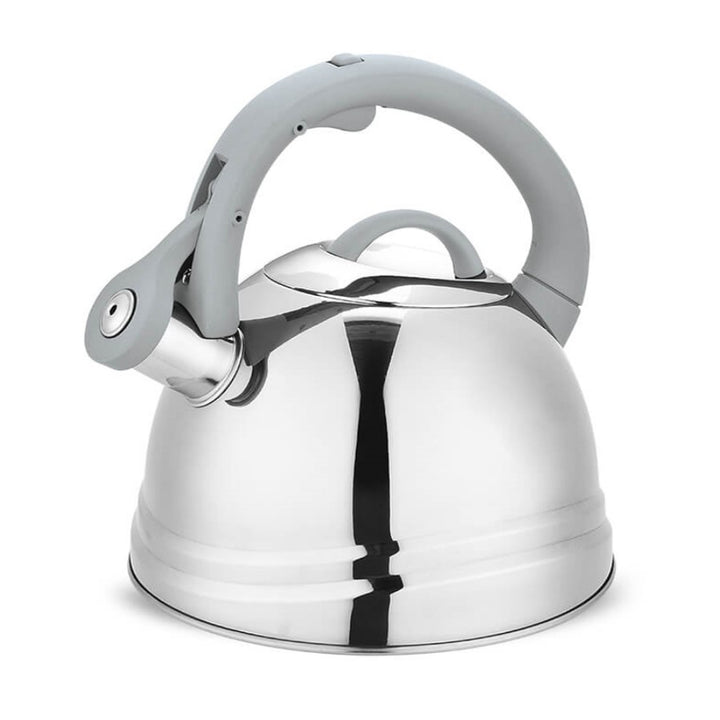 Chaleira clássica MAESTRO MR-1304 2,5L com apito para fogão elétrico a gás por indução placa de prata