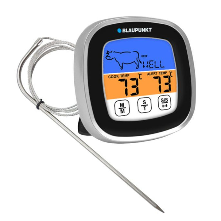 Termômetro digital Termômetro para grelha com 5 níveis de cozimento e 8 tipos de carne Termômetro de cozinha Termômetro de carne de -20 a 300 ℃ Suporte magnético
