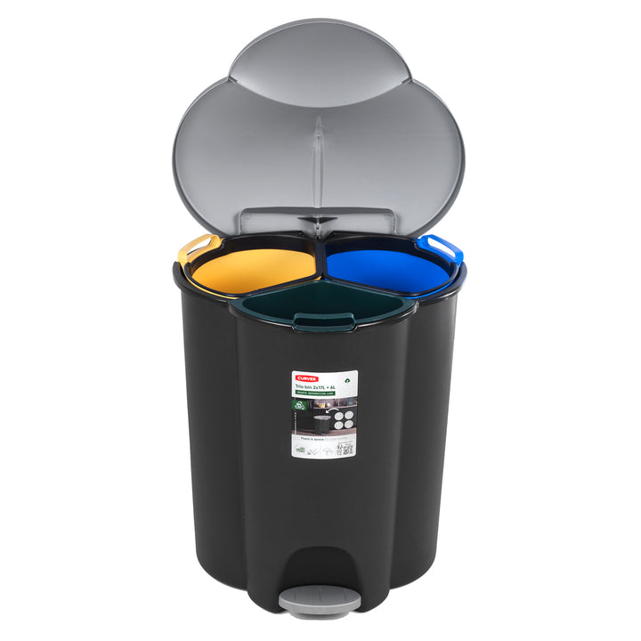 Lixeira Curver Trio 40L V2 Recipientes de 40L