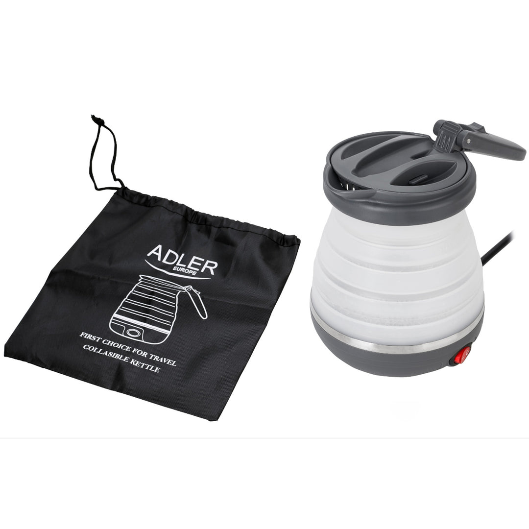 Hervidor de viaje de silicona 0,6L Adler AD 1370 versión Reino Unido