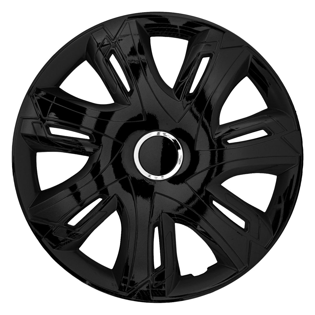 NRM Tapacubos de 15" Supernova negro lacado 4 piezas