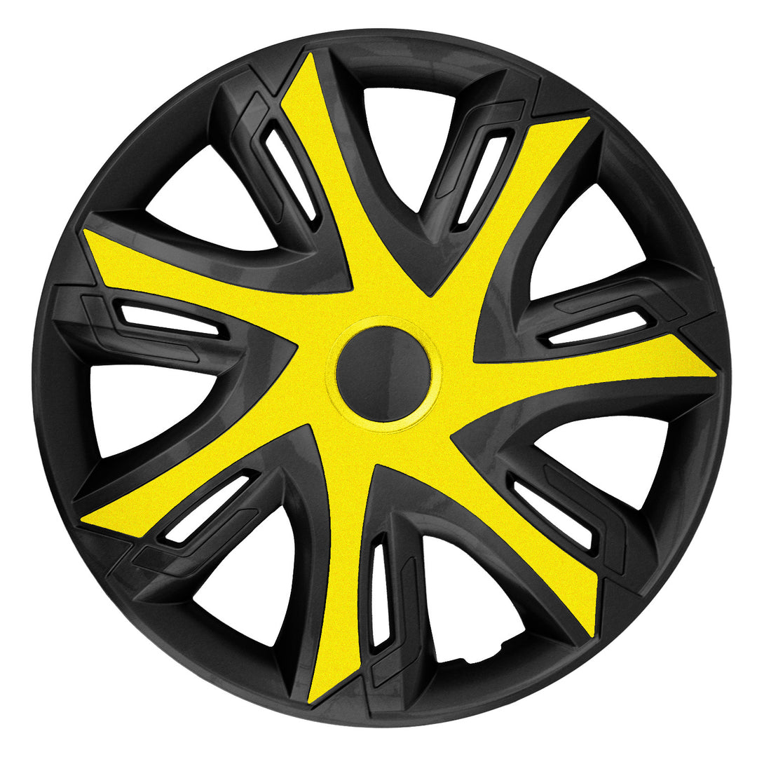 Calotas NRM N-Power bicolor 15'' amarelo/preto 4 unidades