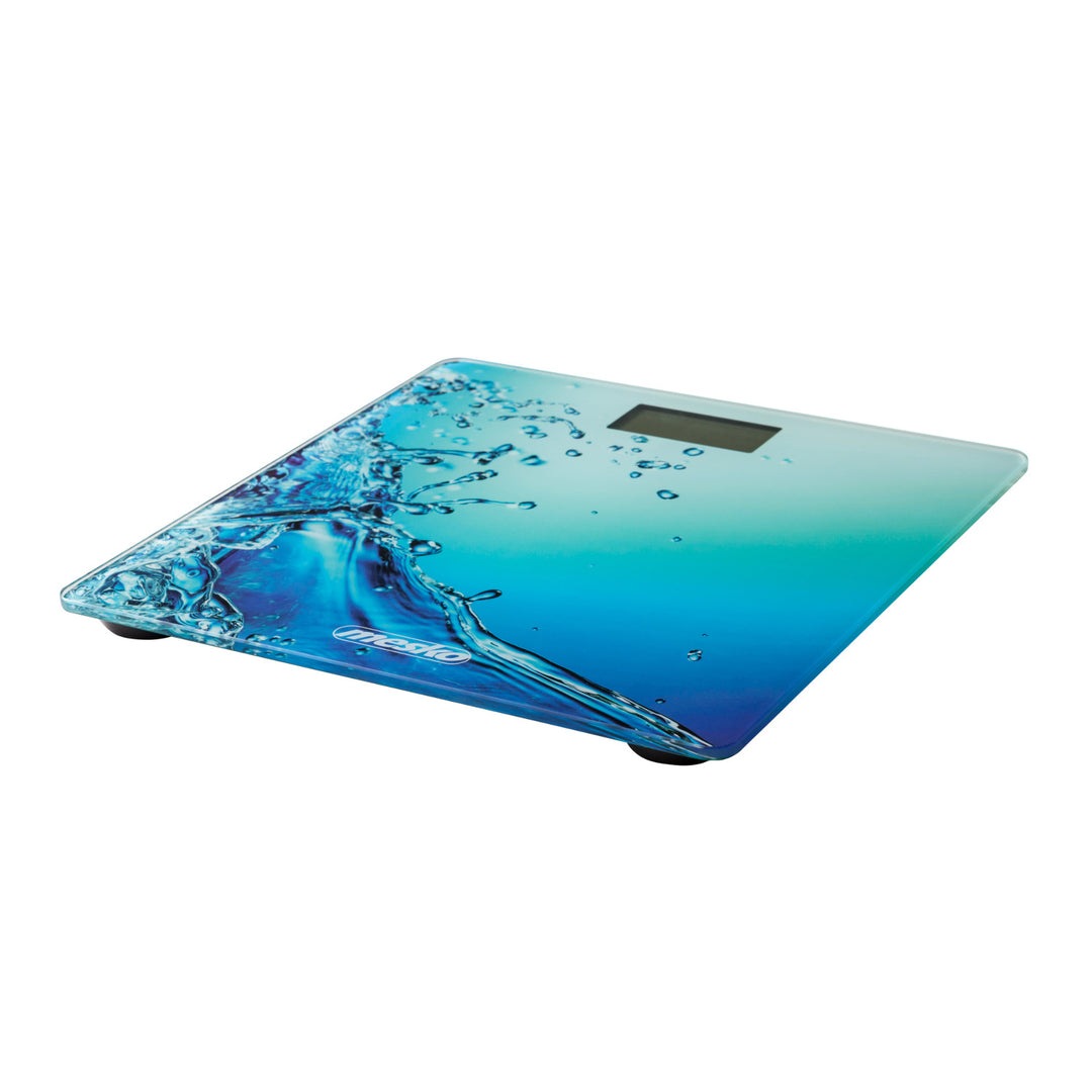 Báscula de baño Mesko MS 8156 de vidrio templado, capacidad de carga 150kg