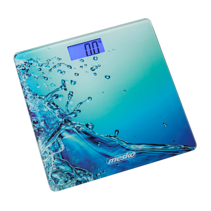 Báscula de baño Mesko MS 8156 de vidrio templado, capacidad de carga 150kg