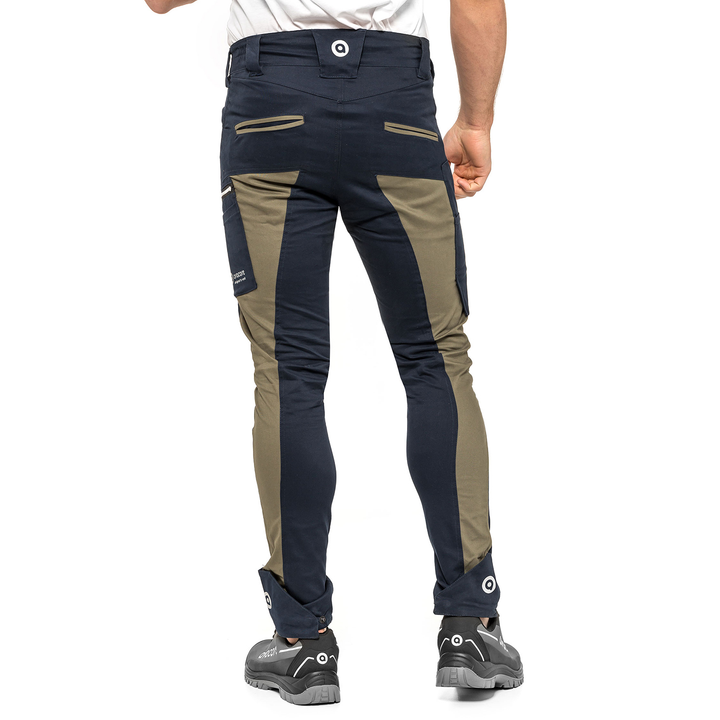 Pantalones de cintura TUBBOS en azul marino/oliva, talla 50