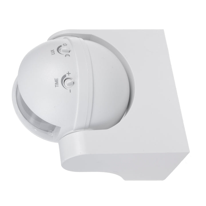 Sensor de movimento infravermelho Maclean MCE358 W Sensor PIR de 180° com sensor infravermelho de crepúsculo IP44 | Uso interno e externo | Alcance até 12 m | Carga de 300/1200 W