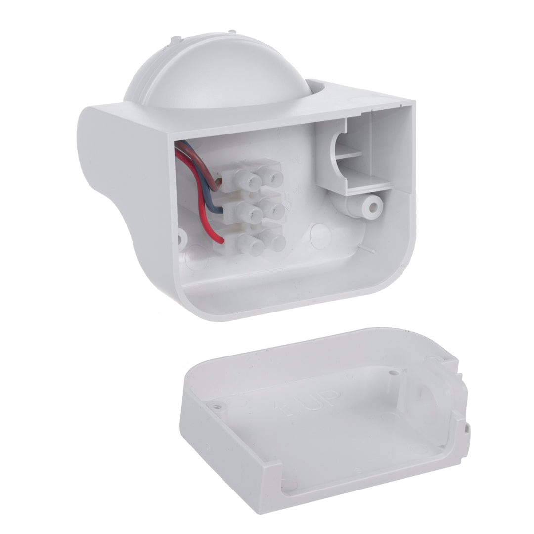 Sensor de movimento infravermelho Maclean MCE358 W Sensor PIR de 180° com sensor infravermelho de crepúsculo IP44 | Uso interno e externo | Alcance até 12 m | Carga de 300/1200 W