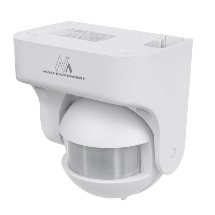 Sensor de movimento infravermelho Maclean MCE358 W Sensor PIR de 180° com sensor infravermelho de crepúsculo IP44 | Uso interno e externo | Alcance até 12 m | Carga de 300/1200 W