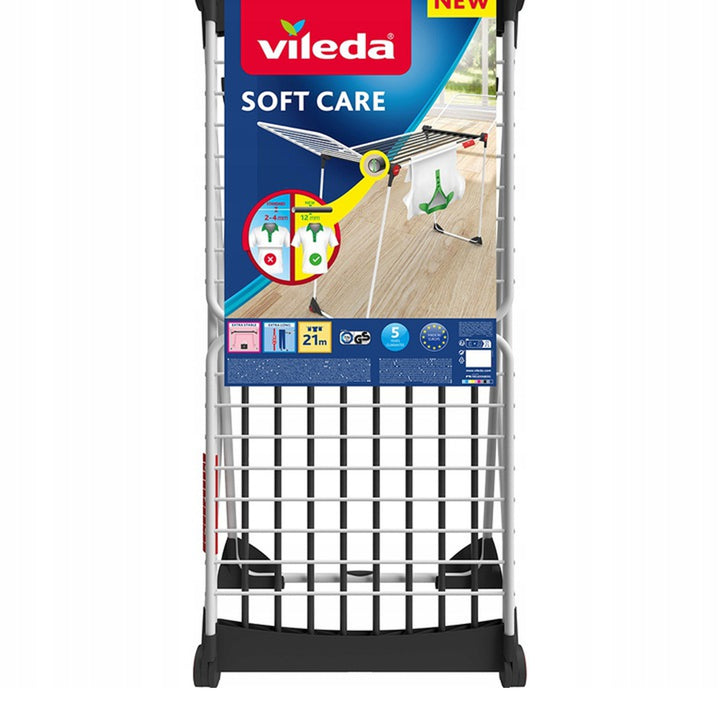 Secador Vileda Soft Care, branco, 124 x 57 x 9 cm