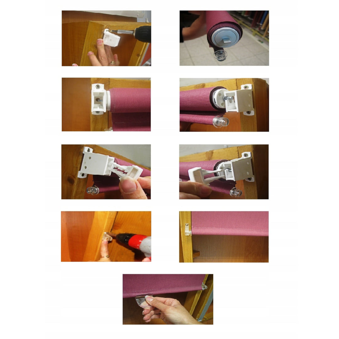 Conjunto completo para persianas de velcro, incluindo mola