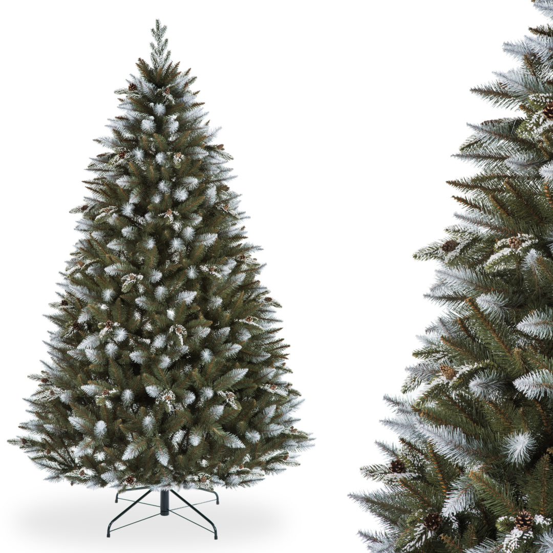 Abeto coberto de neve de árvore de Natal de PVC premium com galhos de PE 220