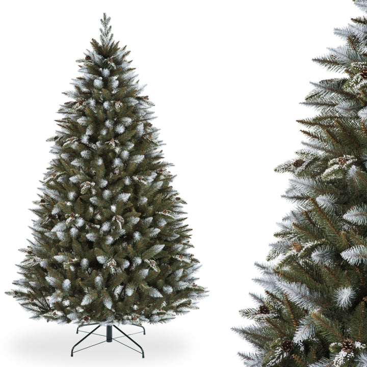 Abeto coberto de neve de árvore de Natal de PVC premium com galhos de PE 220