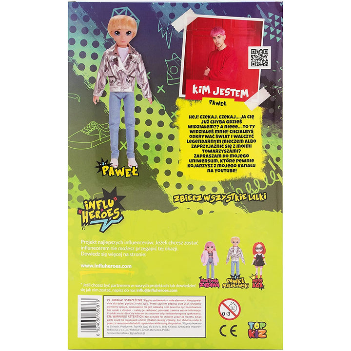 Kit Influ Heroes Pawel Malinowski con accesorios y ropa de cambio