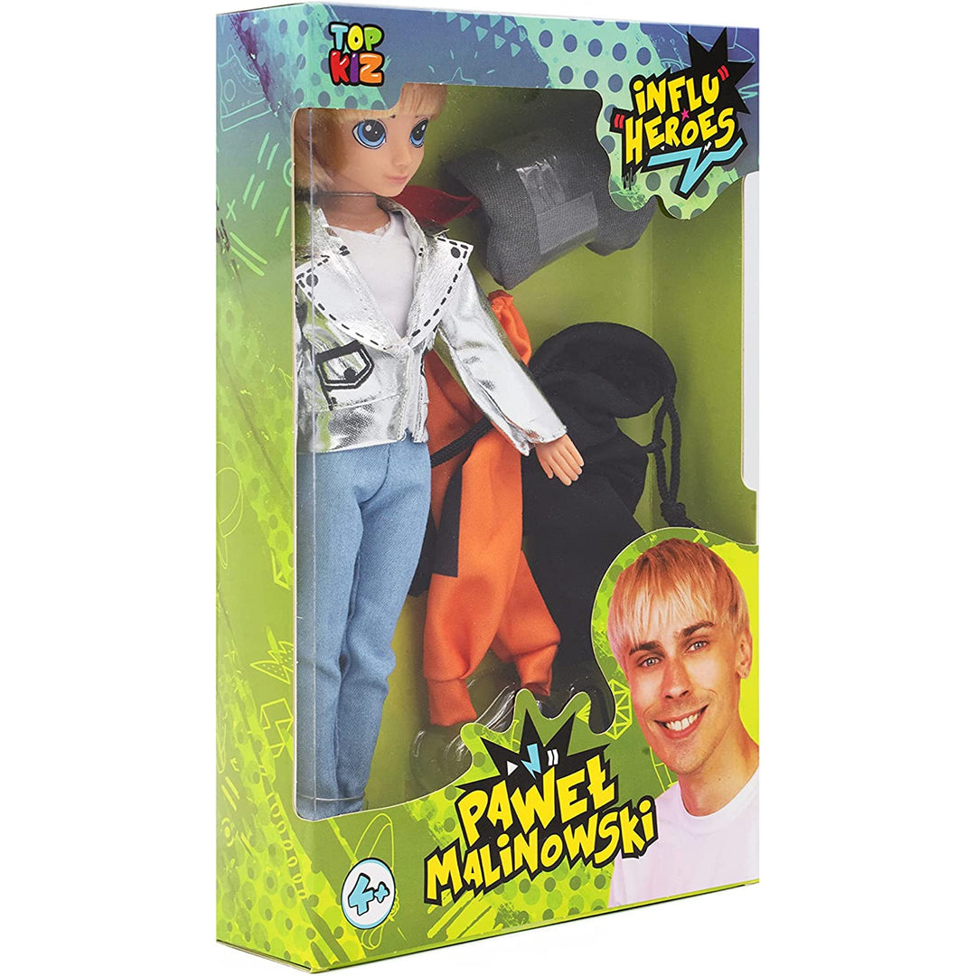 Kit Influ Heroes Pawel Malinowski con accesorios y ropa de cambio