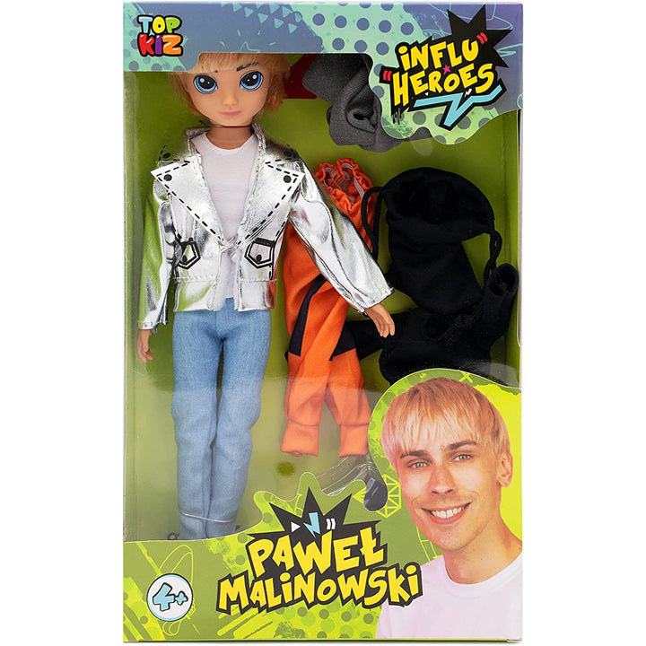 Kit Influ Heroes Pawel Malinowski con accesorios y ropa de cambio