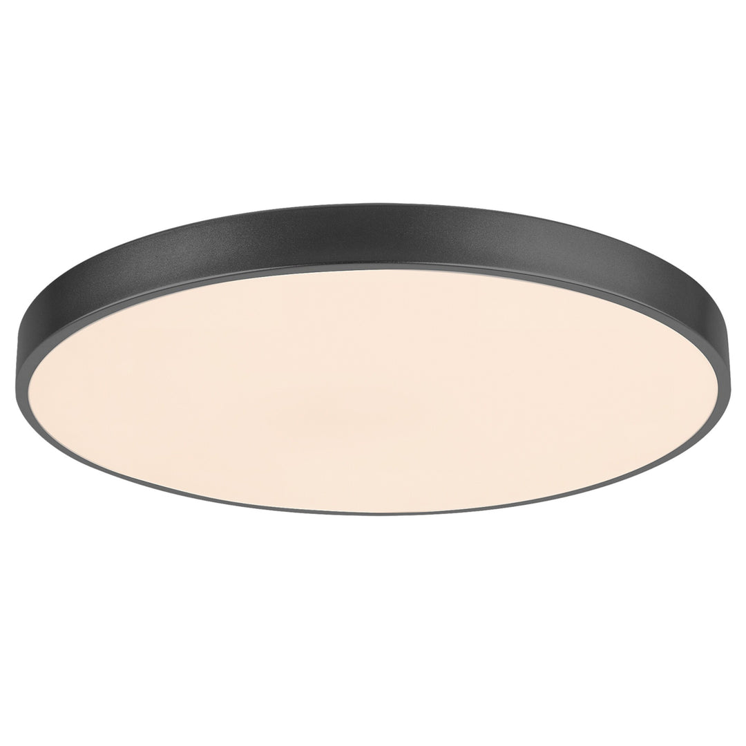 Lámpara de techo Tesia, ind. Ceil.LED 60W, m.negro,D60cm - plafón de techo