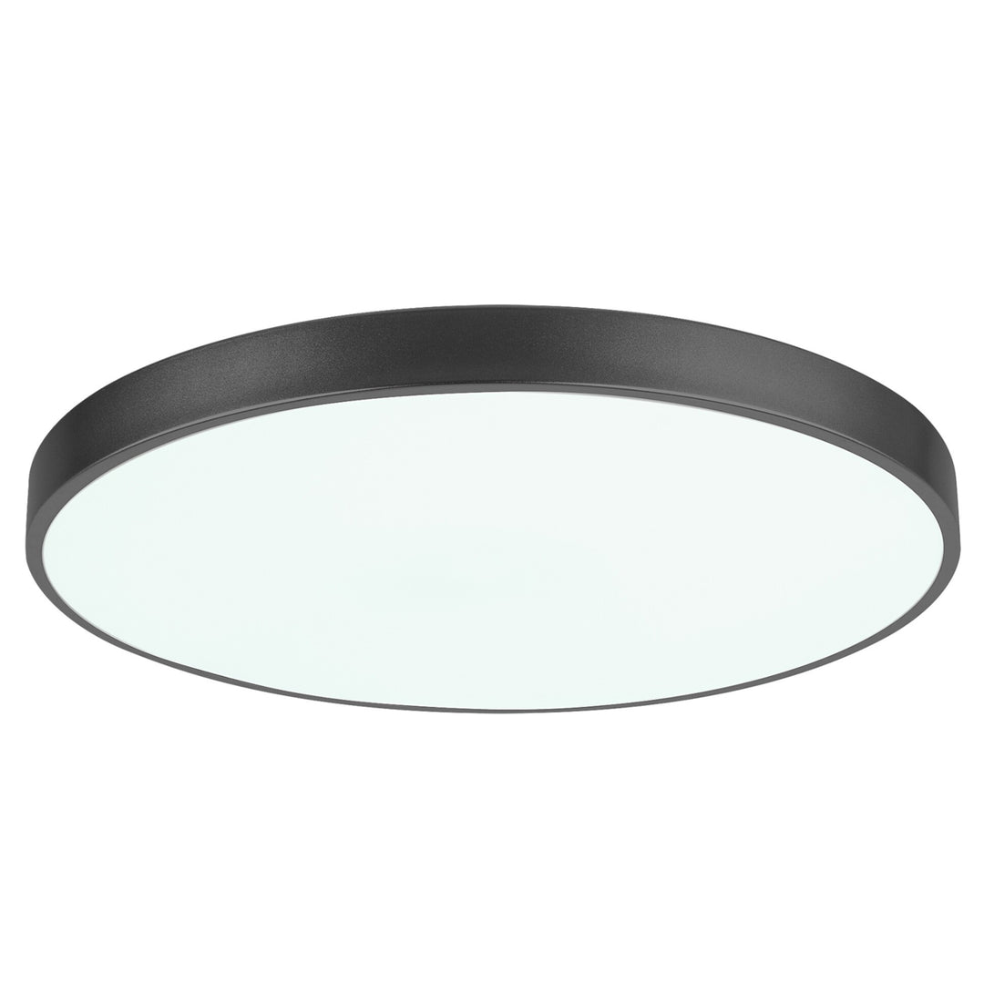 Lámpara de techo Tesia, ind. Ceil.LED 60W, m.negro,D60cm - plafón de techo