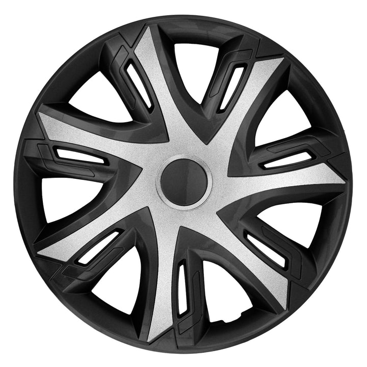 Calotas 14" NRM N-Power bicolor prata/preto 4 unid.
